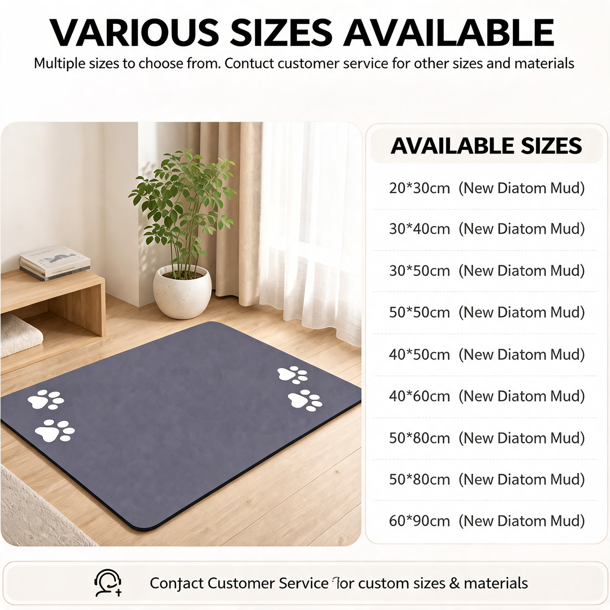 Absorbent Diatomite Pet Feeding Mat