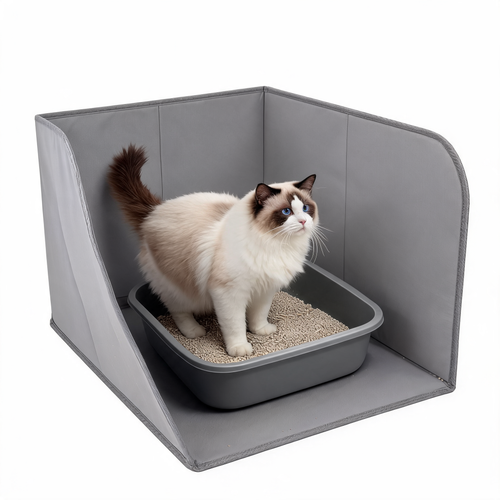 Foldable Cat Litter Box Enclosure