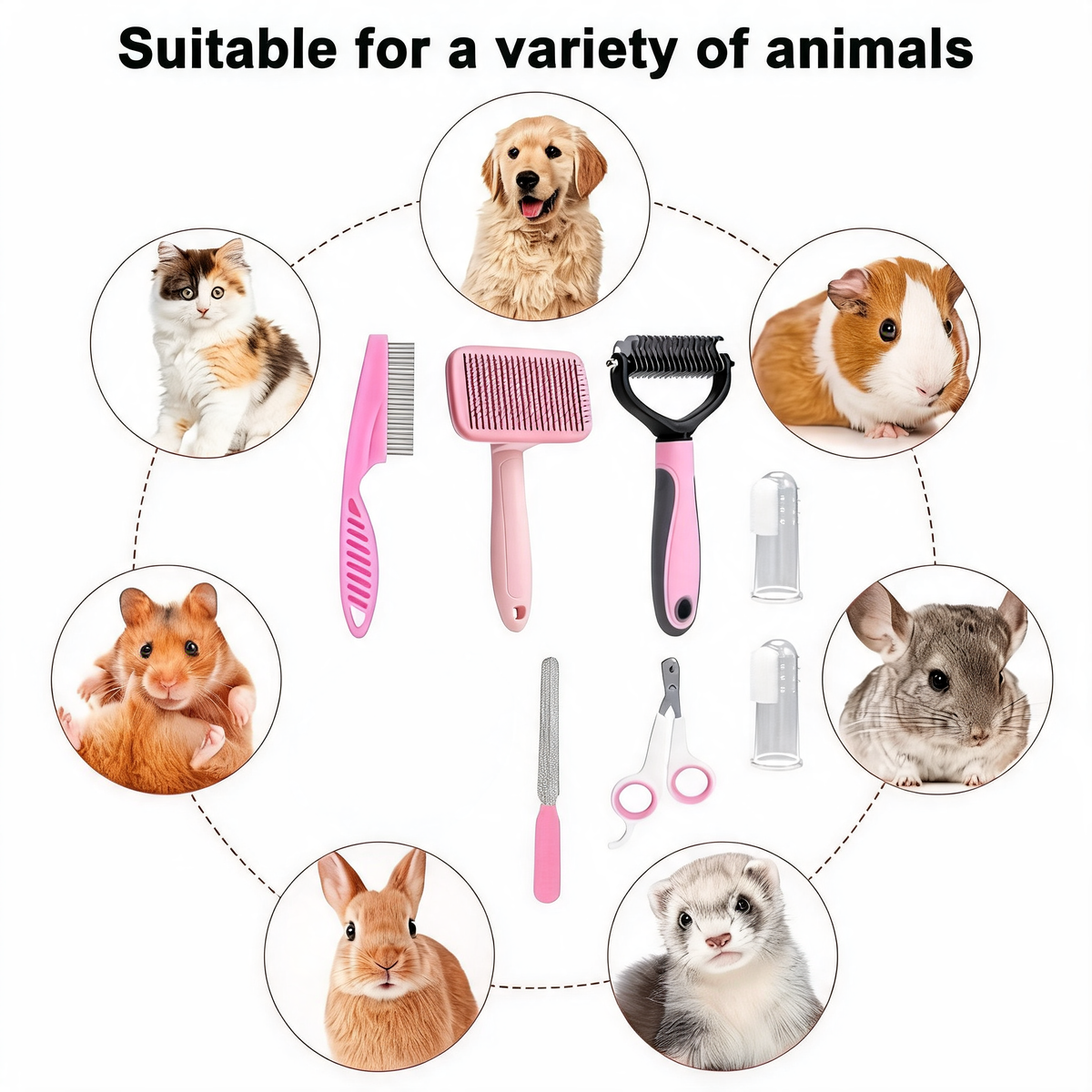 8-Piece Pet Grooming Kit